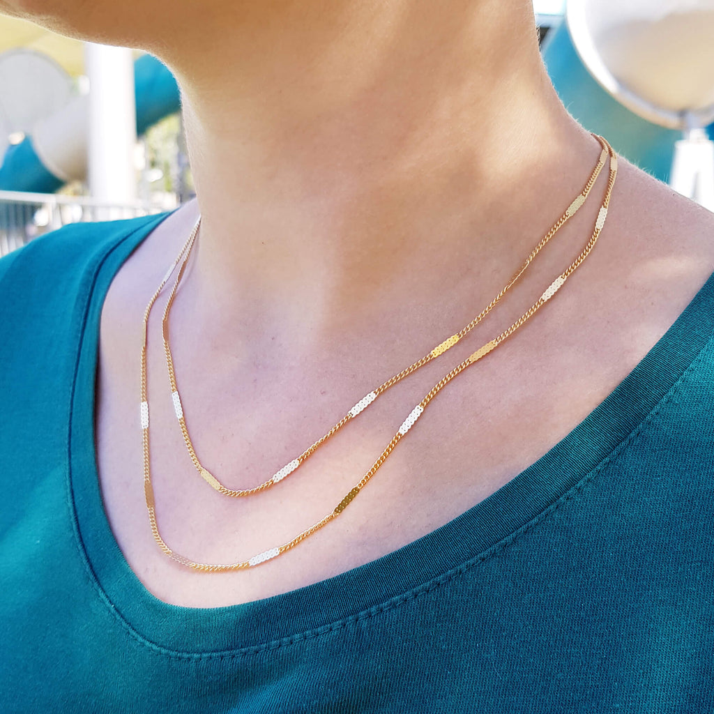 Dainty necklace, Layered Necklace, Dana mantzur