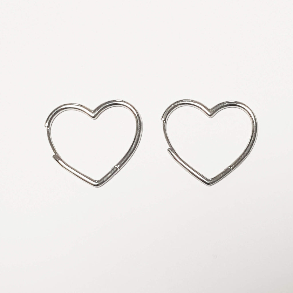 His and hears hoops Heart Hoop Earrings, Dana Mantzur