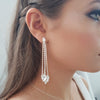 Chandelier earrings, Glitter long earrings, The Lady Bride