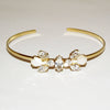 Gold pearl crystal bracelet