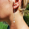 Fresh water long pearl earrings, Petra Earrings, Dana Mantzur 