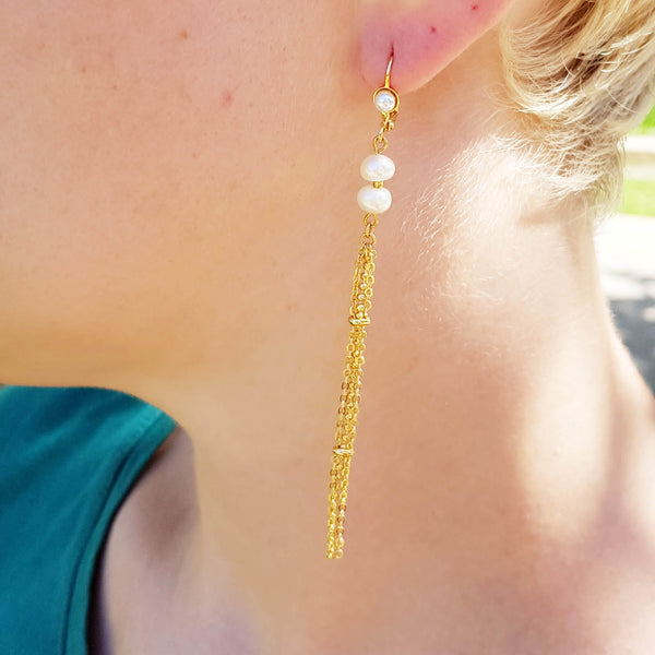 Long boho Earrings, Jenna Earrings, Dana Mantzur