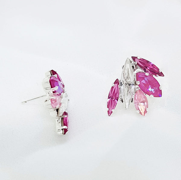 Pink shiny earrings