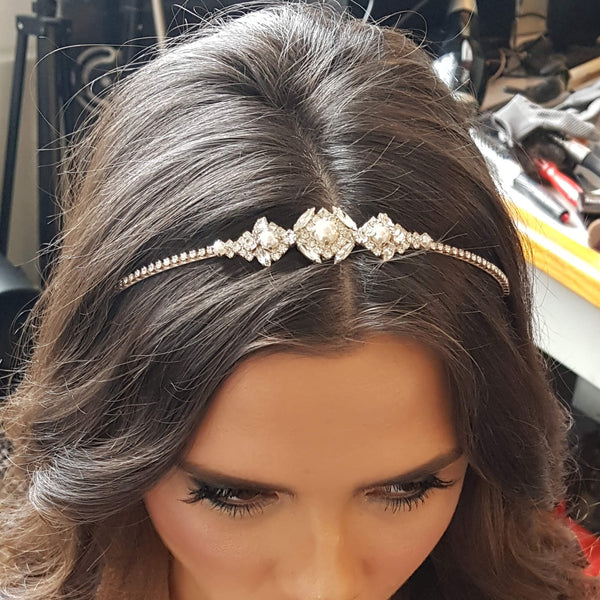 Silver CZ headpiece