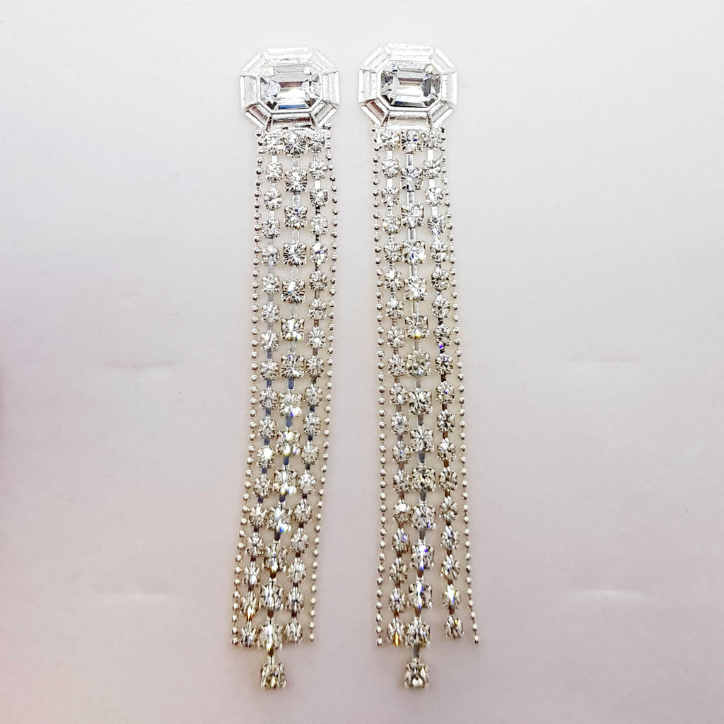 Crystal fringe earrings