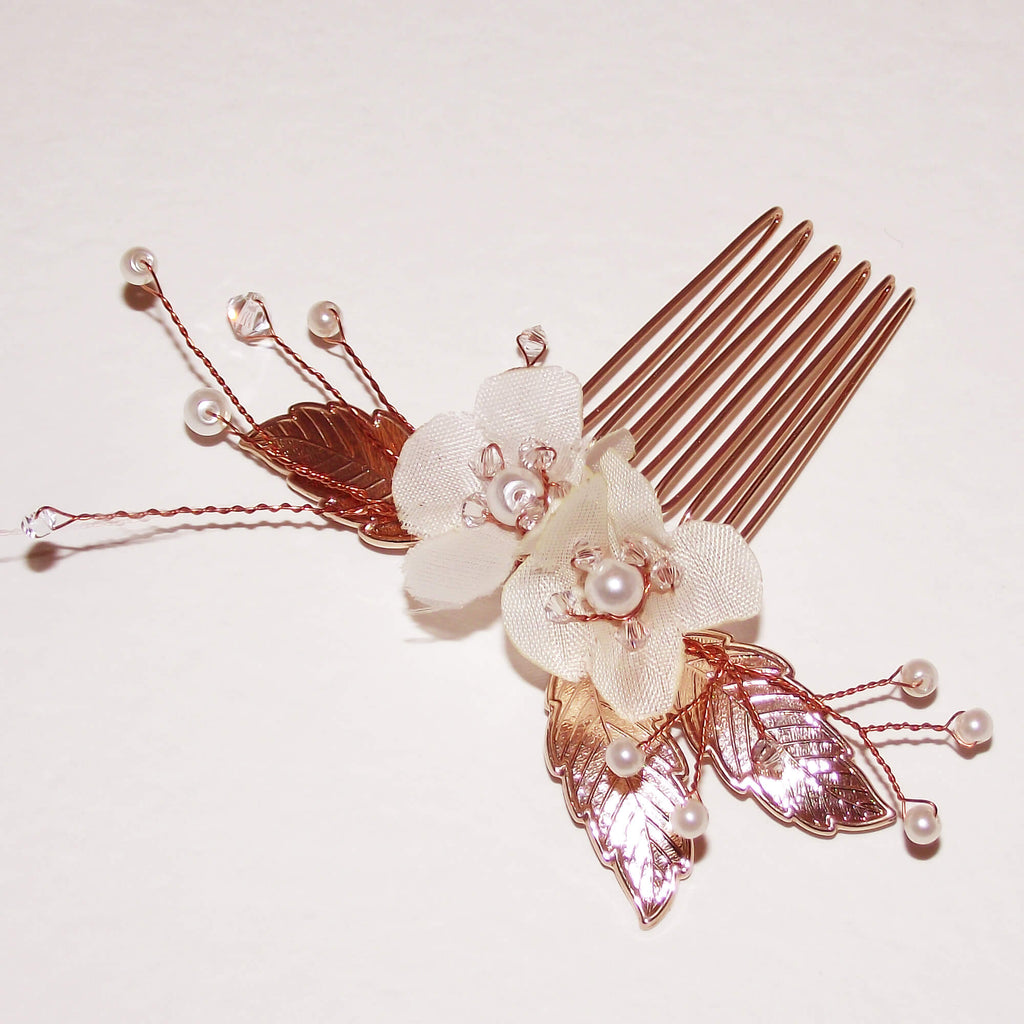 rose gold hair comb