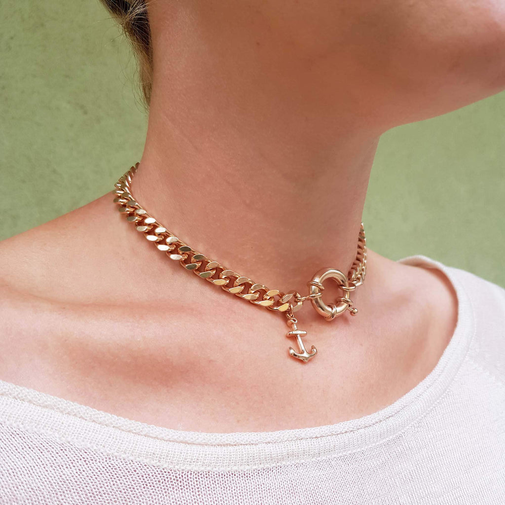 Rose gold chain choker, Ariana and Poli set, Dana Mantzur