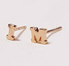 Initial stud earrings - Rose gold personalized earrings, Dana Mantzur