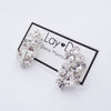 Bridal cluster earrings