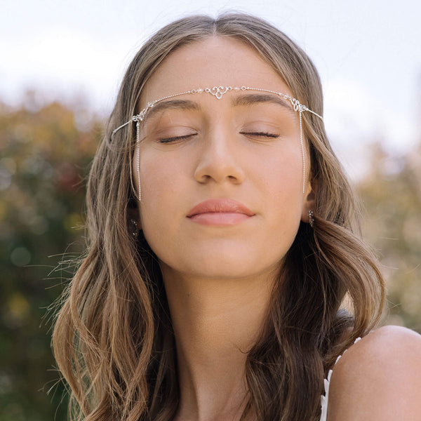 Bohemian headpiece, Toni hair chain, The Lady Bride