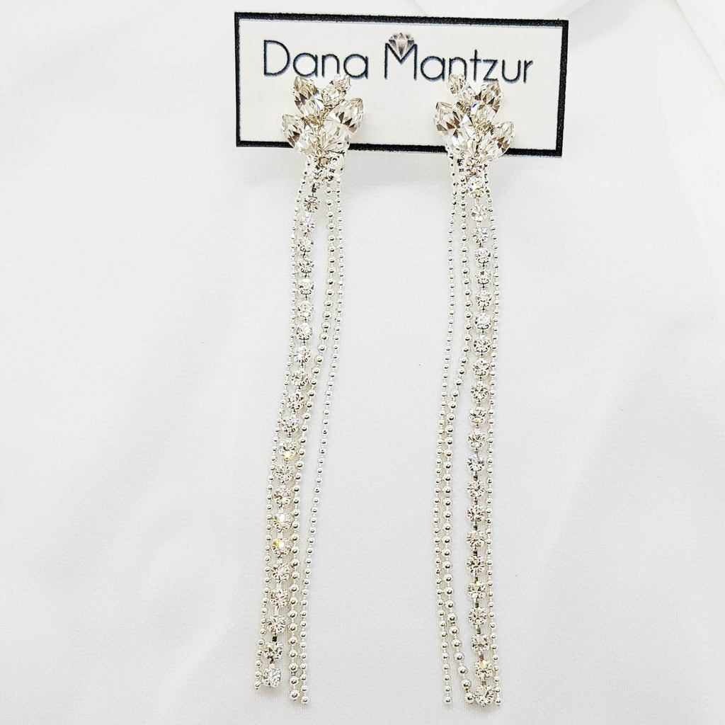 Silver fringe earrings