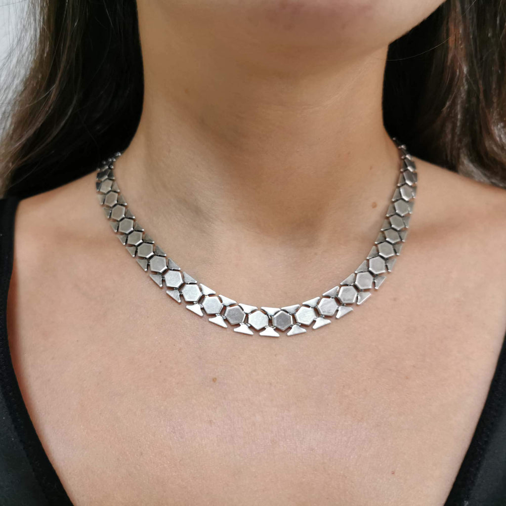 Flat gourmet choker, Onor necklace, Dana Mantzur