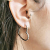 Silver earrings, Heart Hoop Earrings, Dana Mantzur 