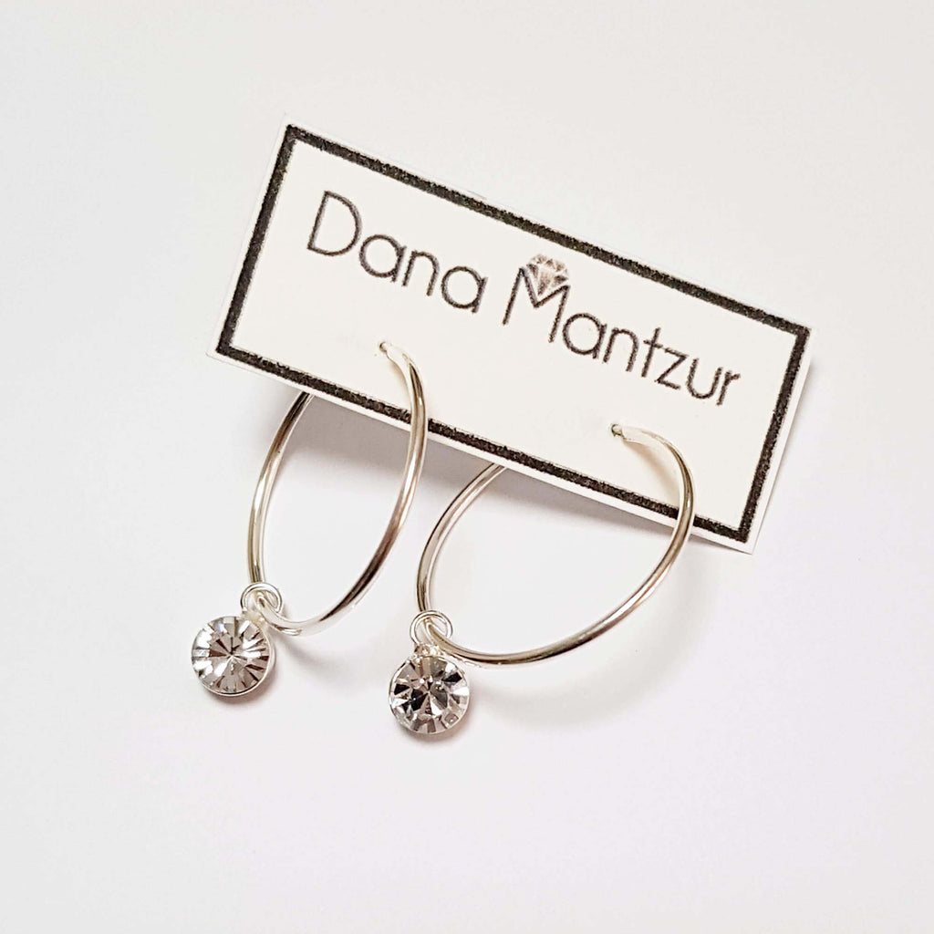 Dainty silver Hoop earrings | The Lady Bride