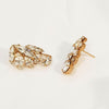 Rose gold wedding earrings