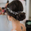 pearl headpiece, bridal cz headpiece, Lihini Hair Wreath, CZ, The Lady bride
