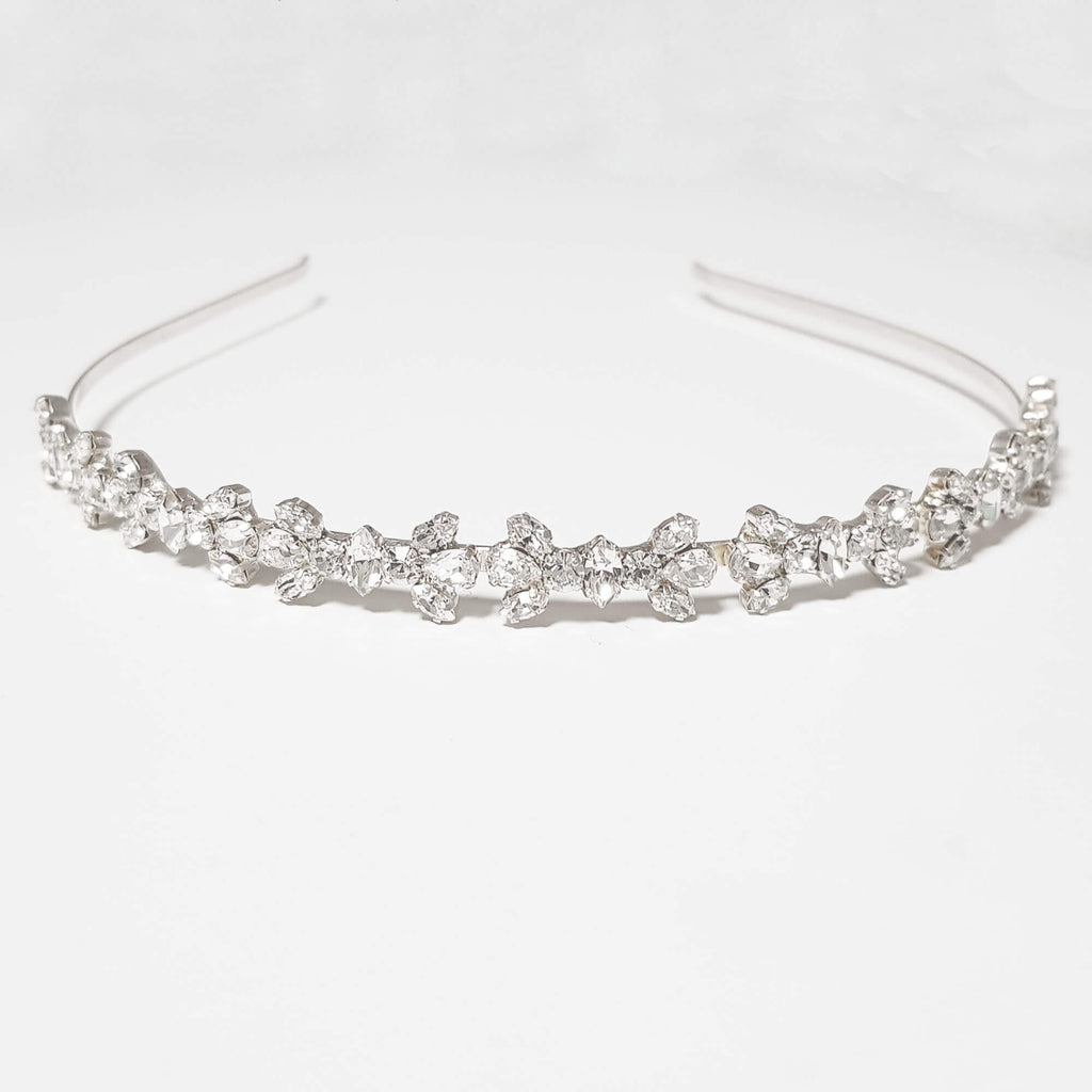 Roni CZ Crown small, Silver bride tiara, The Lady Bride