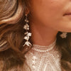 Bridal long earrings