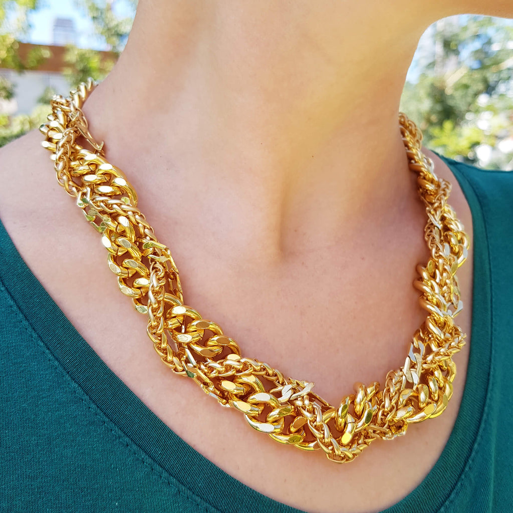 Gold necklace, Baby Billy Necklace, Dana Mantzur