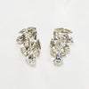 Silver wedding earrings