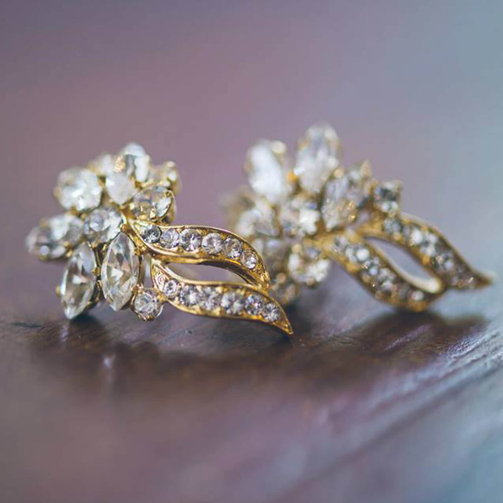 Gold Zirconia earrings