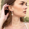 Zirconia leaves pearl earrings, Darlin Earrings, The Lady Bride