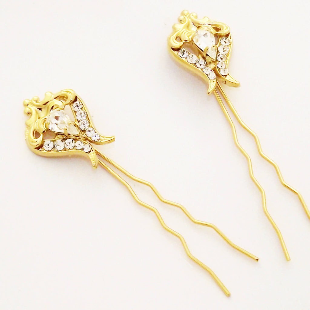 Gold hair comb