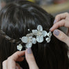 Silver hair comb, Ruth Floral Hair clip, The Lady Bride