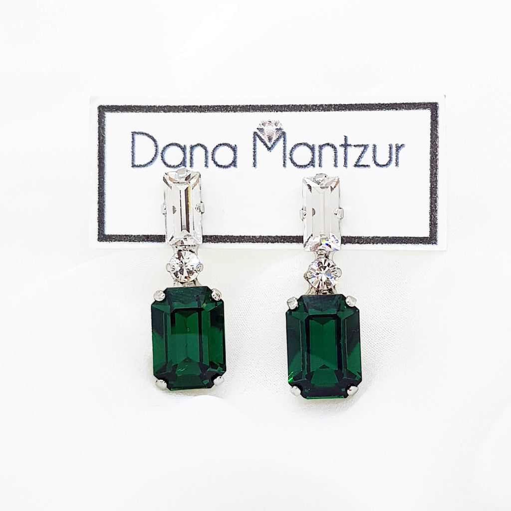 Swarovski green earrings