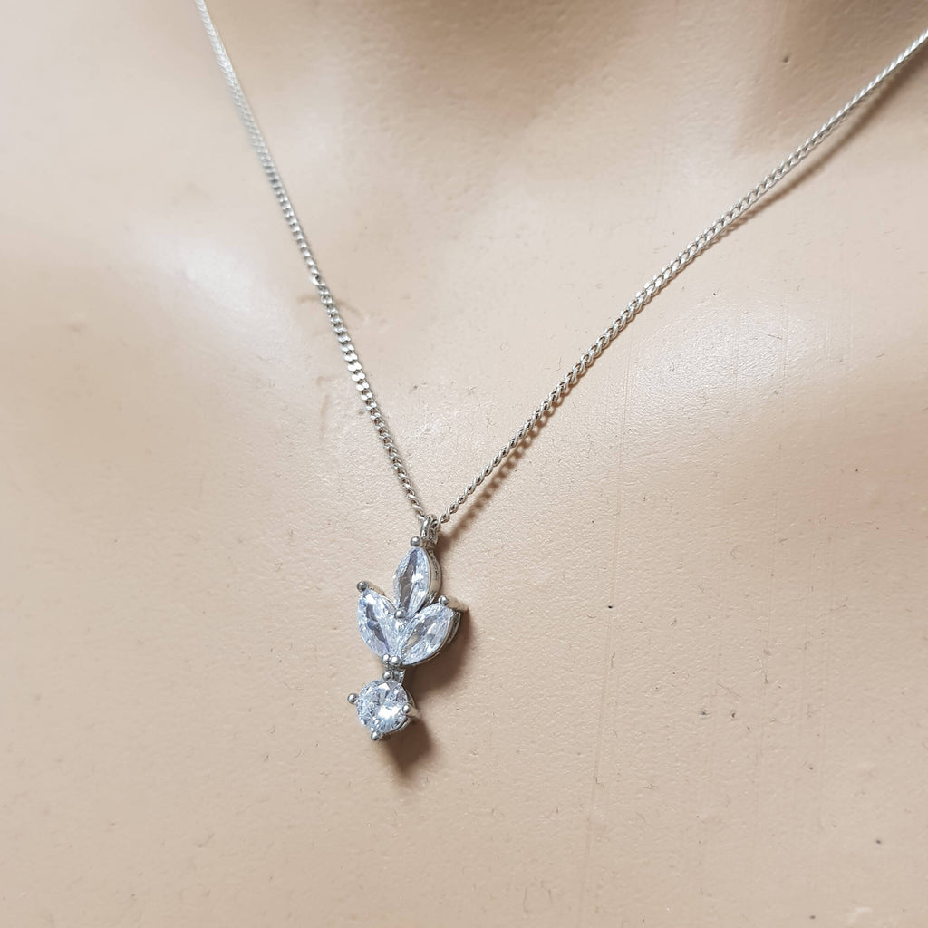 Dainty necklace, Fleur de lis Necklace, The Lady bride