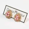 Light pink crystal earrings, Margaux Earrings, the lady bride