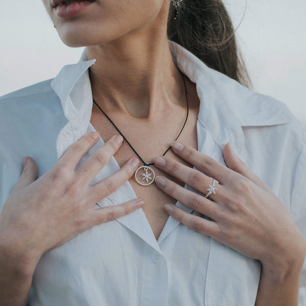 Hubbard Ring: Dainty Snowflake Ring | Dana Mantzur